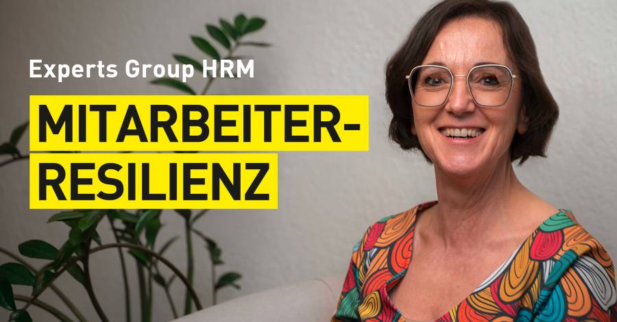 Dagmar Baschinger im Porträt, Text "Mitarbeiterresilienz"